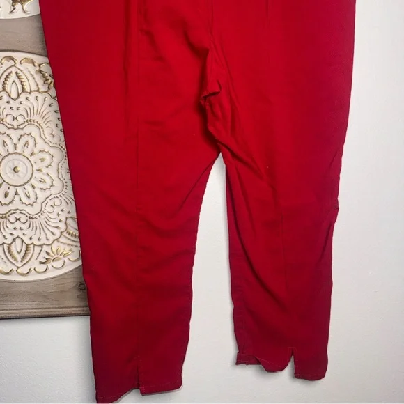 🔥 Hell Bunny Red Cigarette Pants 2XL UK 18 Rockabilly Pinup Goth - Picture 4 of 8